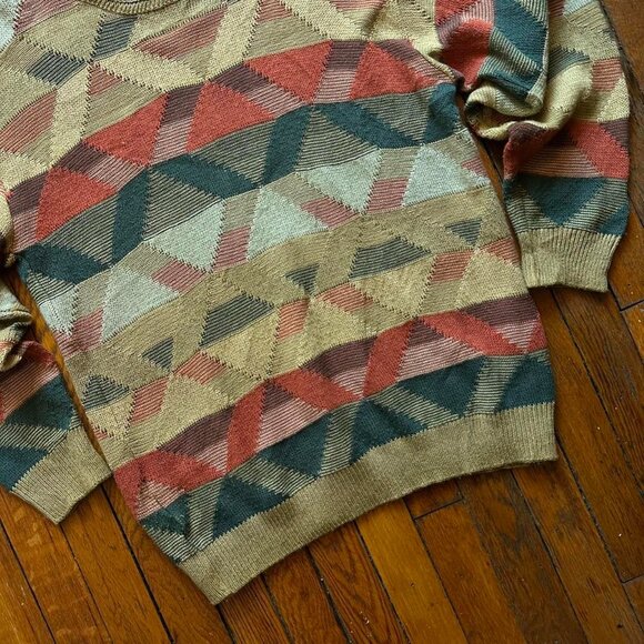 St. Michael by Marks & Spencer UK Knit Crew Neck Sweater‎ Men Med Yellow Green - Picture 3 of 8